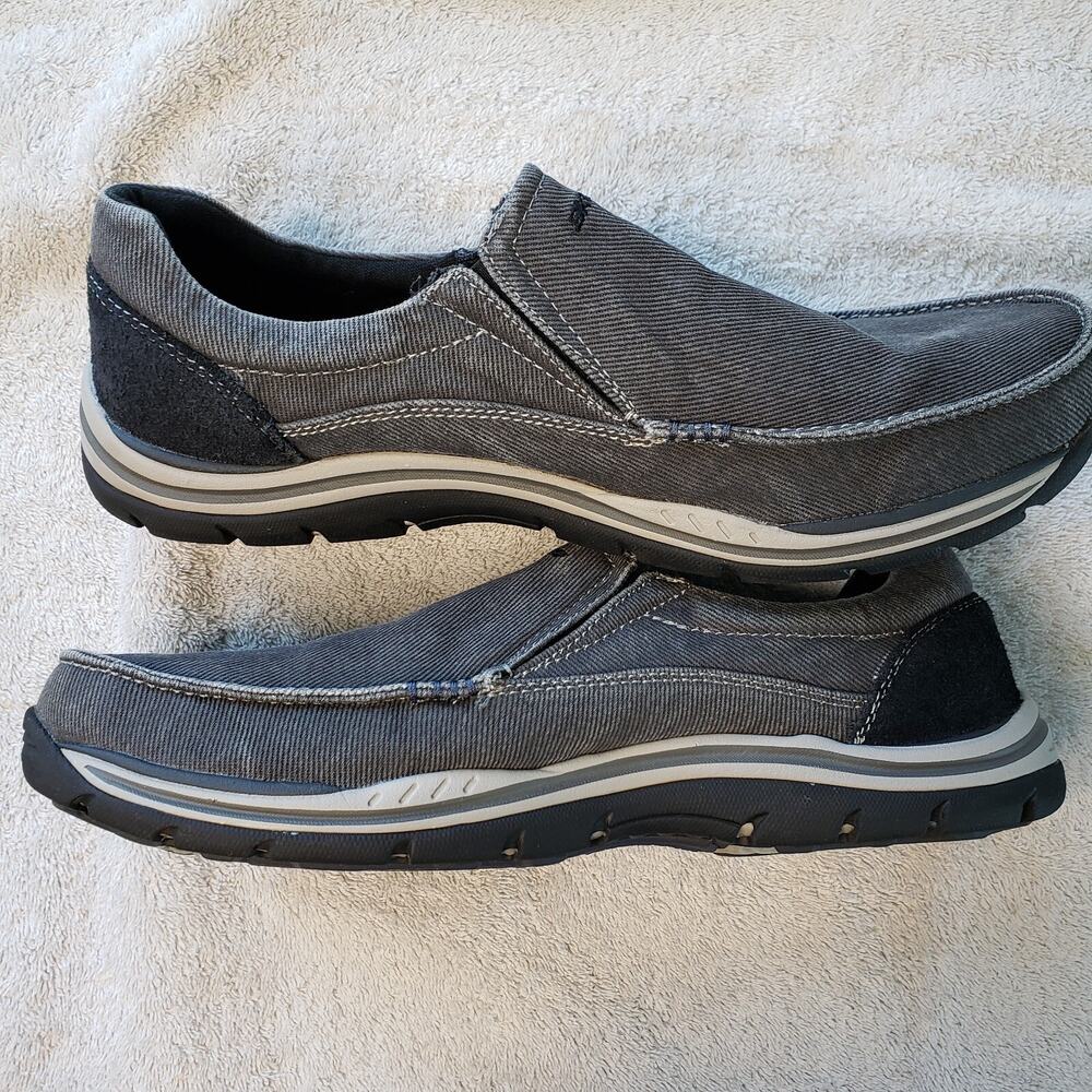 Skechers Creston Moseco Moccasin Slip On Loafer Mens 10 Gray Relaxed Fit - Picture 3 of 8